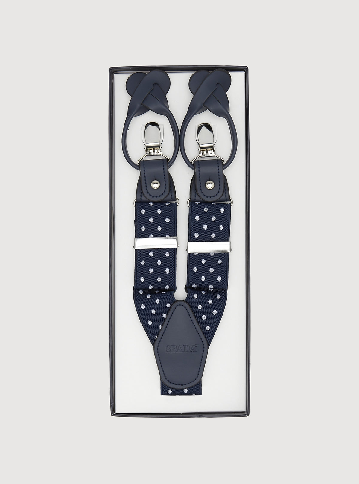 Polka dot suspenders