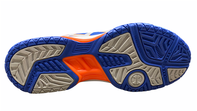 Asics Men's Tennis Shoe Gel Dedicate 4 E507Y 4293 blue silver flash orange