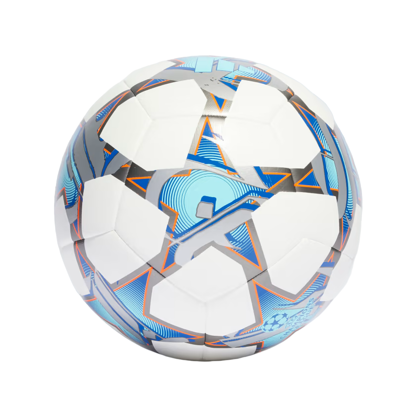 Adidas UCL Training Soccer Ball with UEFA Champions League graphics IA0952 white-silver-light blue size 5