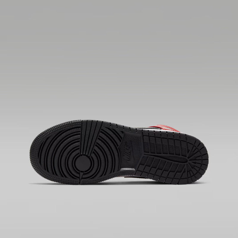 Air Jordan 1 Mid GS Junior Nero Rosso - 554725-069