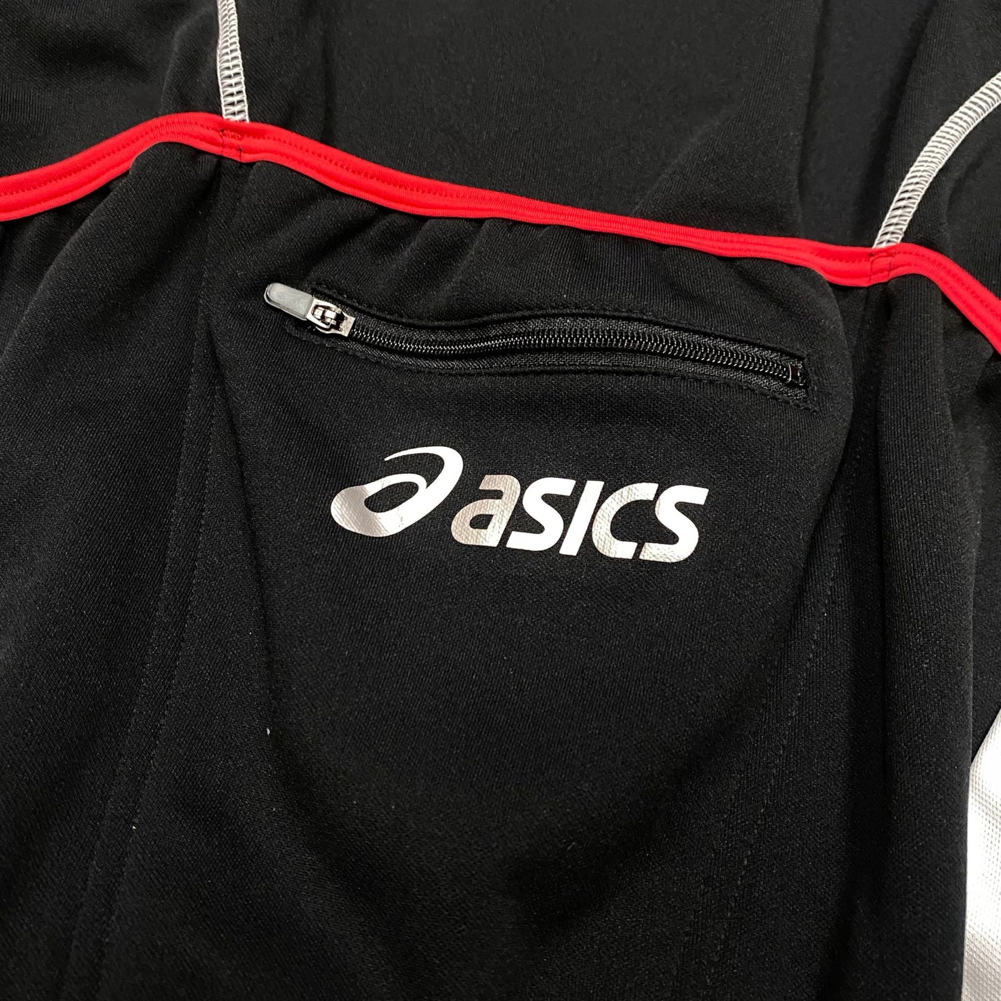 Asics maglietta da ciclista da uomo manica lunga con cerniera intera Ventoux T781Z5 9026 nero-rosso