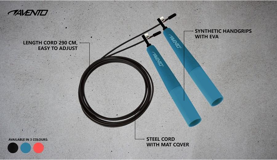 Avento Speed Grip Jump Rope 42HD - Professional Fitness Blue