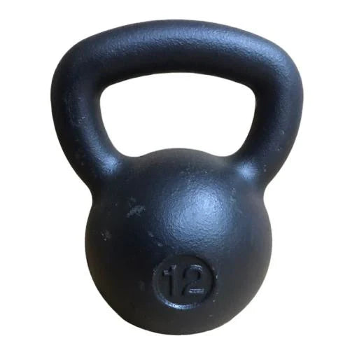 Contes 12kg Black Cast Iron Kettlebell