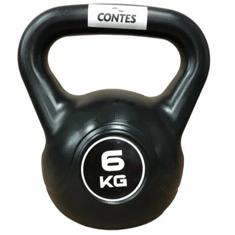 CONTES Kettlebell da 6Kg in PVC con sabbia e maniglia antisfregamento