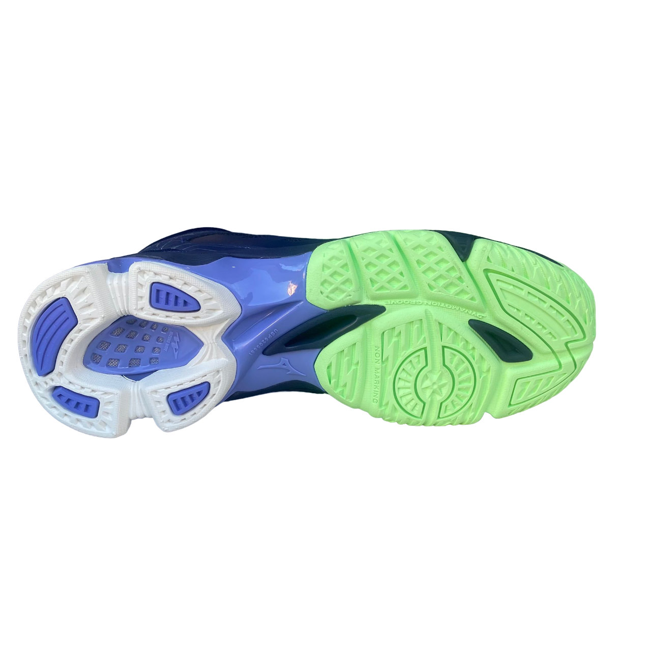 Mizuno Men's High Top Volleyball Shoe Wave Voltage Mid V1GA216511 Blue-Green-Wisteria