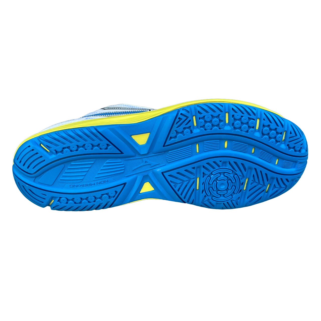 Mizuno Break Shot 4 AC 61GA234015 Men's Tennis Shoes White Yellow Light Blue