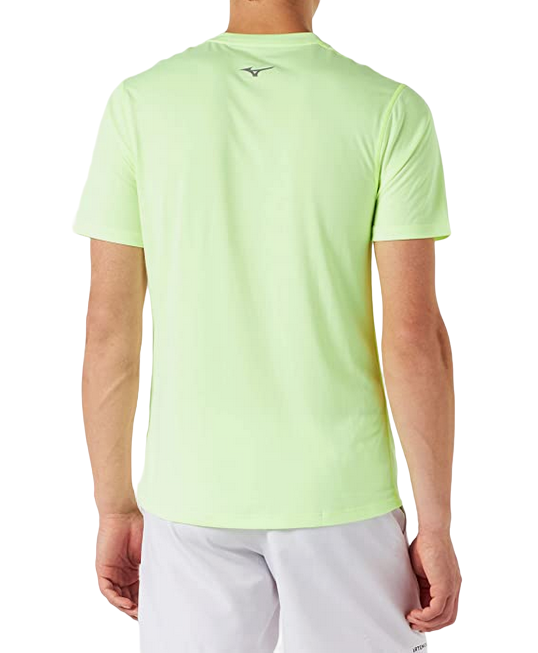 Mizuno Men's Core J2GA2057 37 Lemon Green Technical Fabric Short Sleeve T-Shirt
