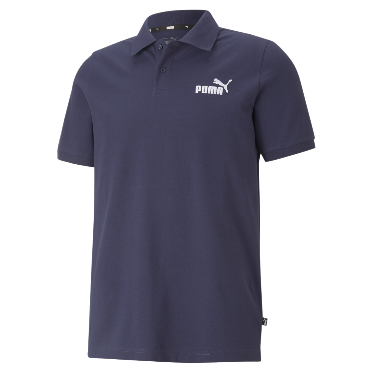 Puma Men's short-sleeved pique cotton polo shirt 586674-06 blue