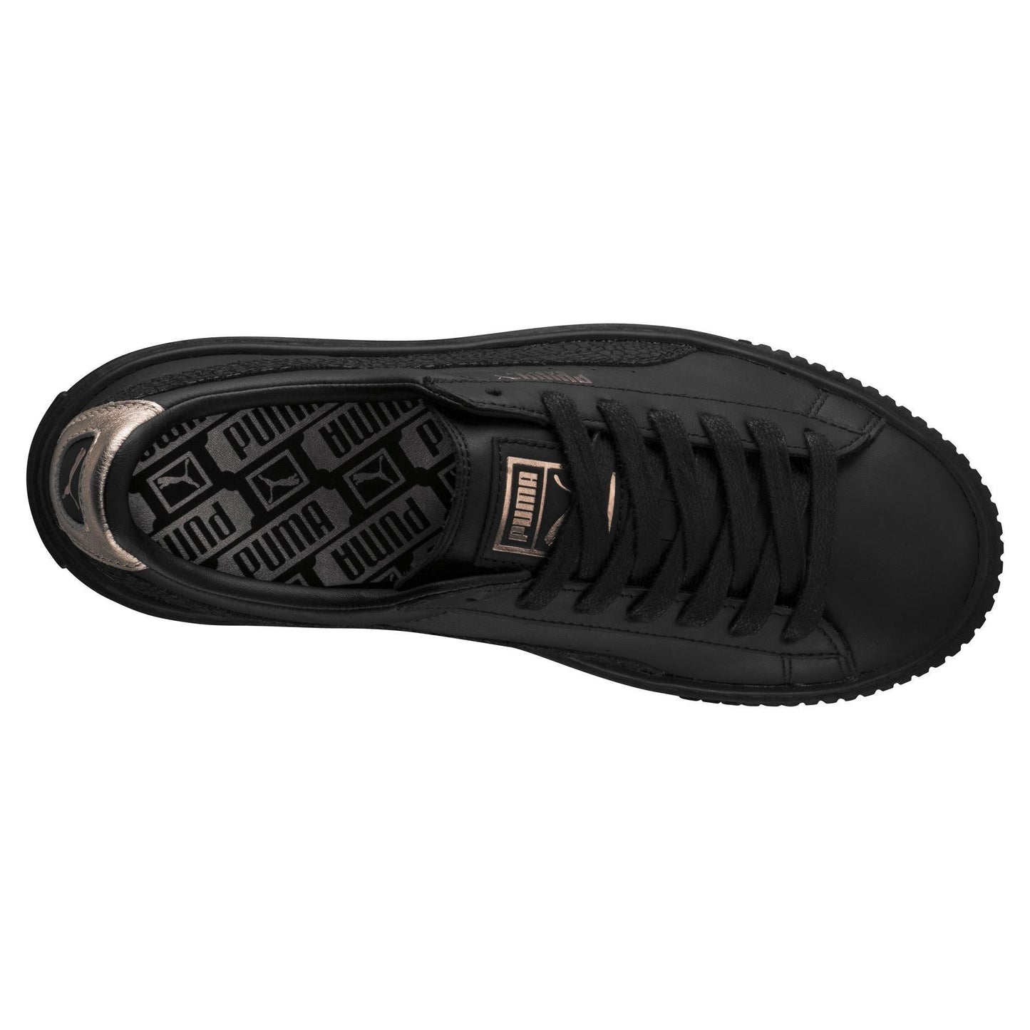 Puma Basket Euphoria RG 366814-01 Women's Wedge Sneakers Black