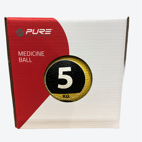 Pure 2Improve Medicine Ball 5kg P2I110030 Ø24cm Yellow Black Rubber