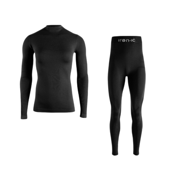 Iron-Ic Completo termico uomo 65900480 nero – Maglia e pantalone termici per prestazioni elevate