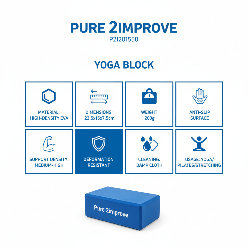 Pure 2Improve Yoga Brick P2I201550 Yoga Brick EVA Blue