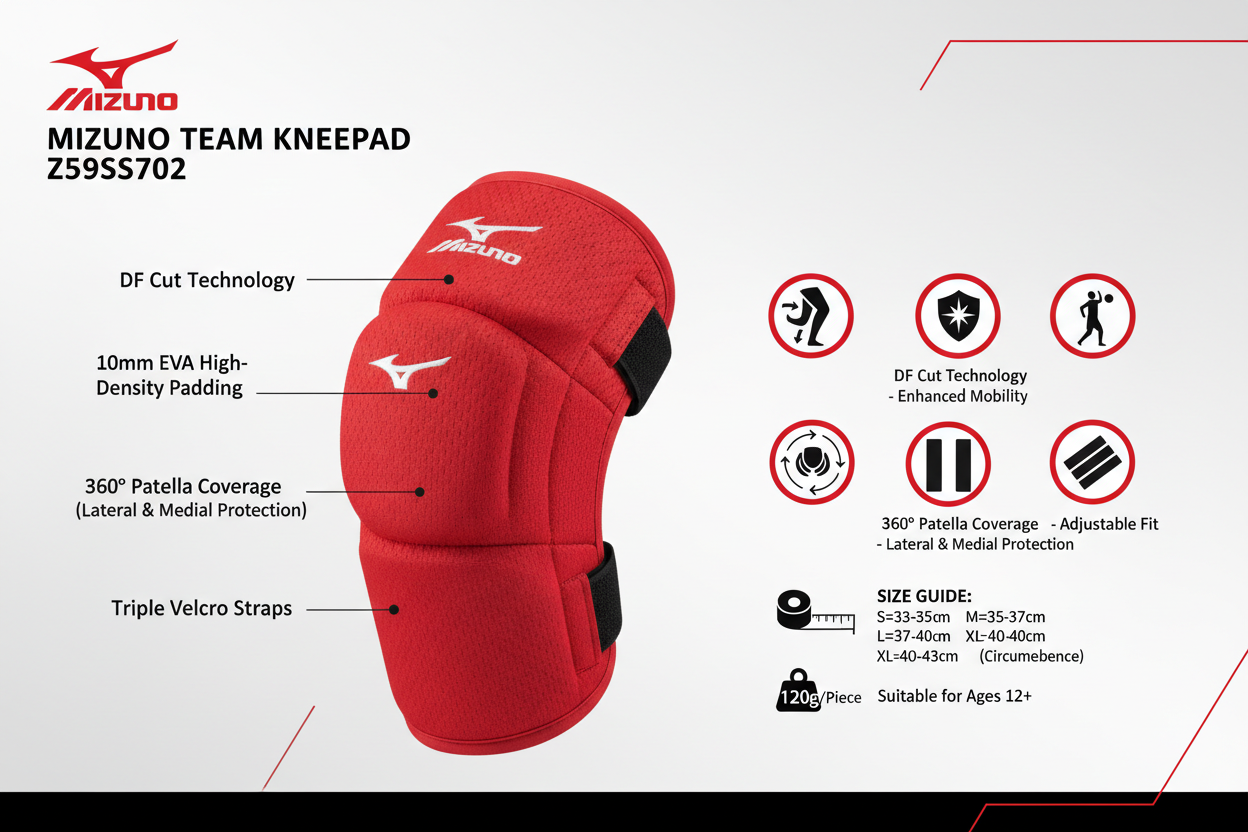 Mizuno Volleyball Team Kneepad Z59SS702 Red