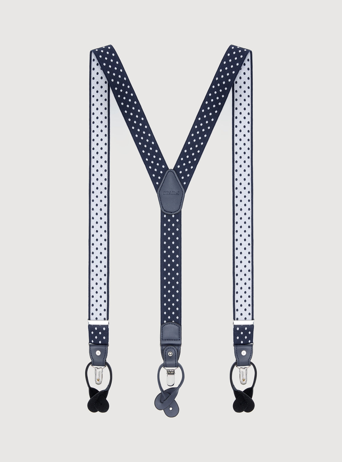 Polka dot suspenders