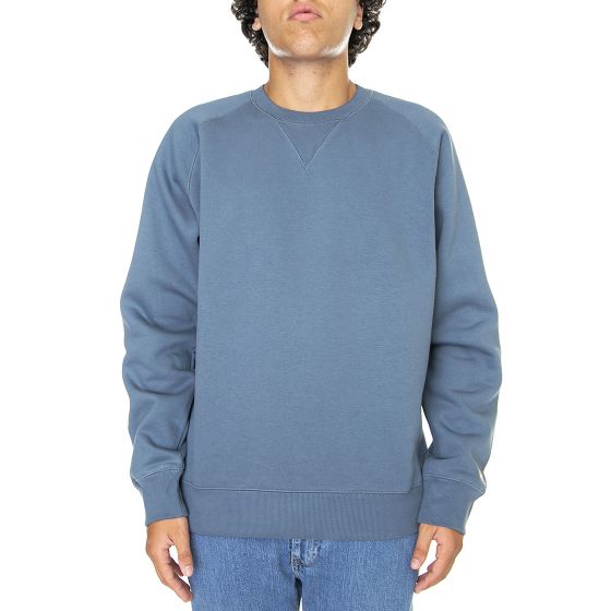 Carhartt felpa girocollo da uomo 1026383 0XW blu cielo oro