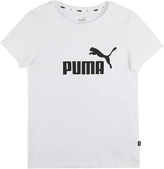 Puma Girls' Short Sleeve T-Shirt ESS Logo Tee G 587029 02 white