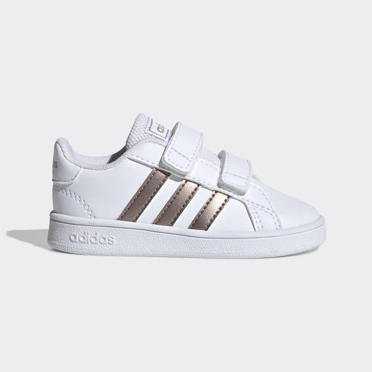 Adidas Grand Court I EF0116 white children's sneakers with hook-and-loop closure