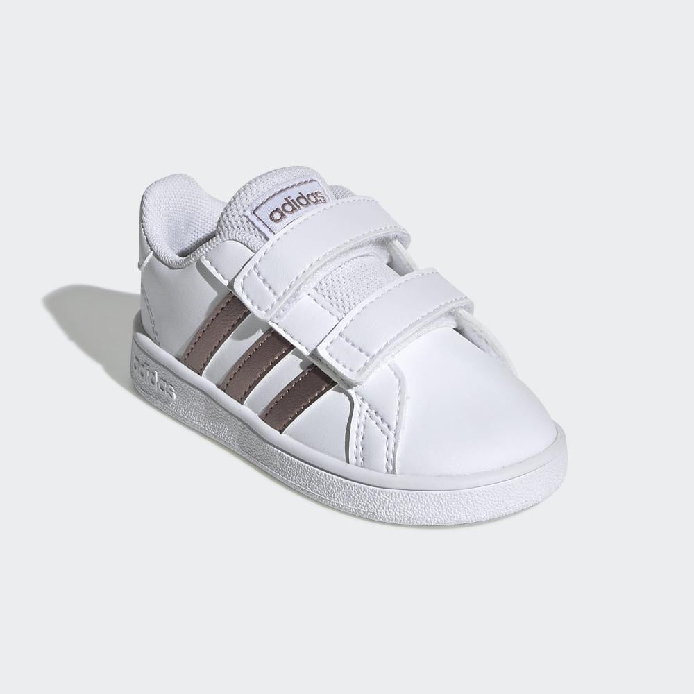 Adidas Grand Court I EF0116 white children's sneakers with hook-and-loop closure
