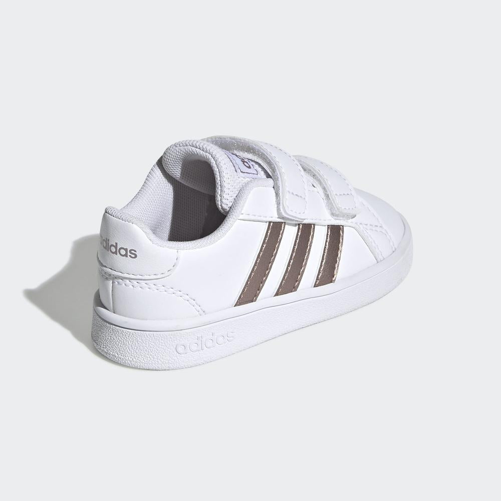 Adidas Grand Court I EF0116 white children's sneakers with hook-and-loop closure
