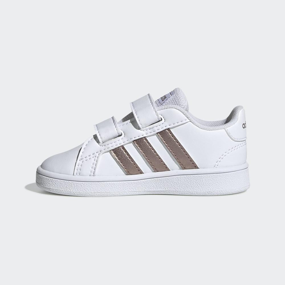 Adidas Grand Court I EF0116 white children's sneakers with hook-and-loop closure