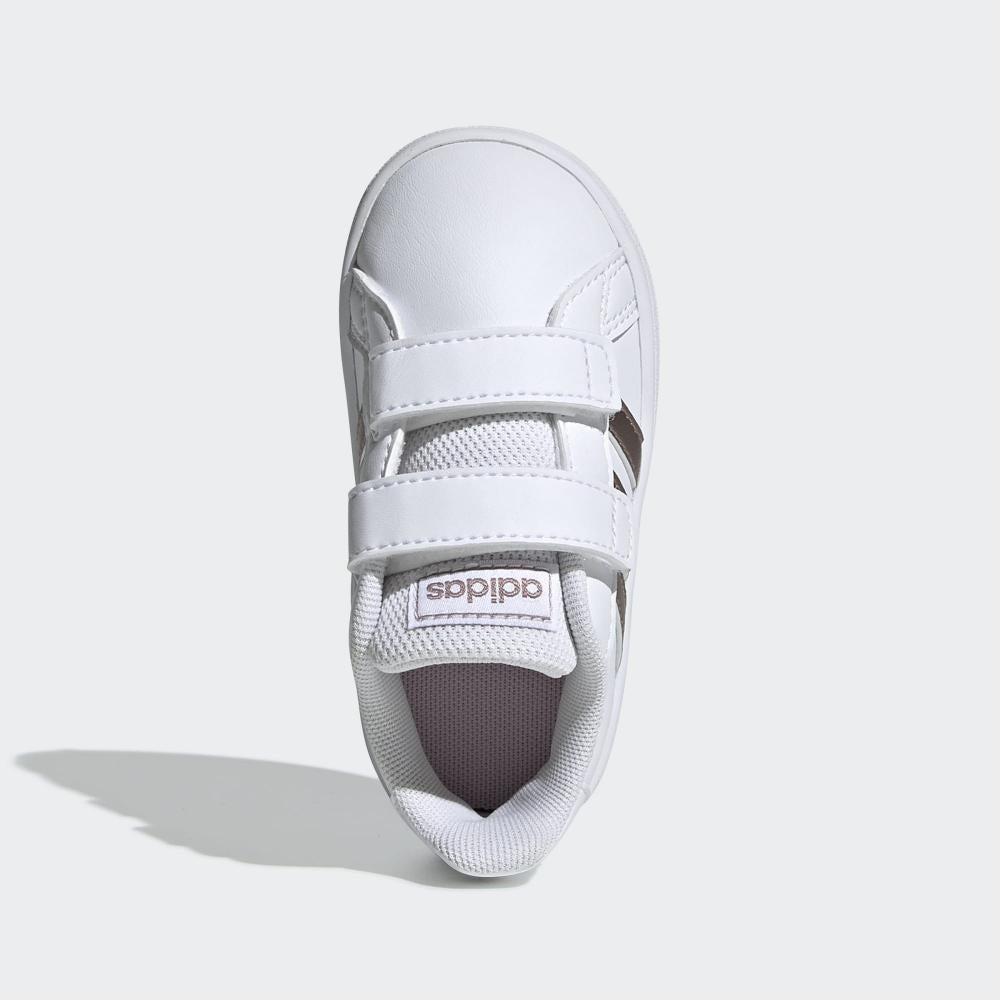 Adidas Grand Court I EF0116 white children's sneakers with hook-and-loop closure