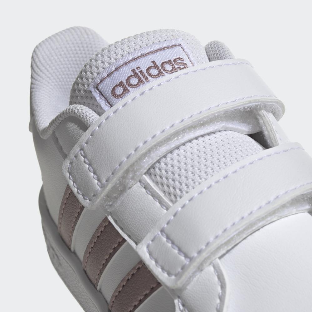 Adidas Grand Court I EF0116 white children's sneakers with hook-and-loop closure