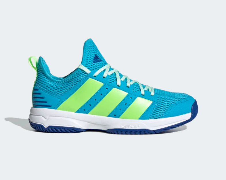 Adidas junior volleyball shoe Stabil Jr FU8402 signal cyan green royal