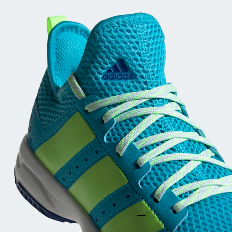 Adidas junior volleyball shoe Stabil Jr FU8402 signal cyan green royal