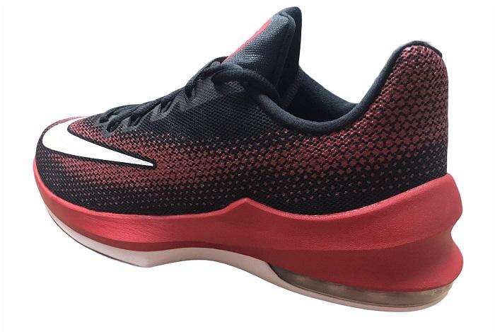 Nike Men's Air Max Infuriate Low 852457 006 Black-White-Red Basketball Shoe