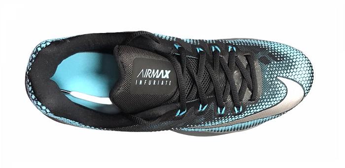 Nike Men's Air Max Infuriate Low 852457 004 Black/Silver Basketball Shoe