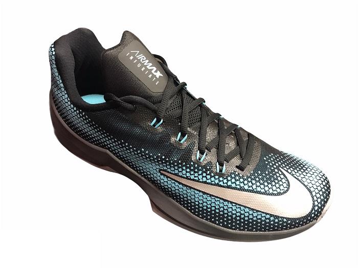 Nike Men's Air Max Infuriate Low 852457 004 Black/Silver Basketball Shoe