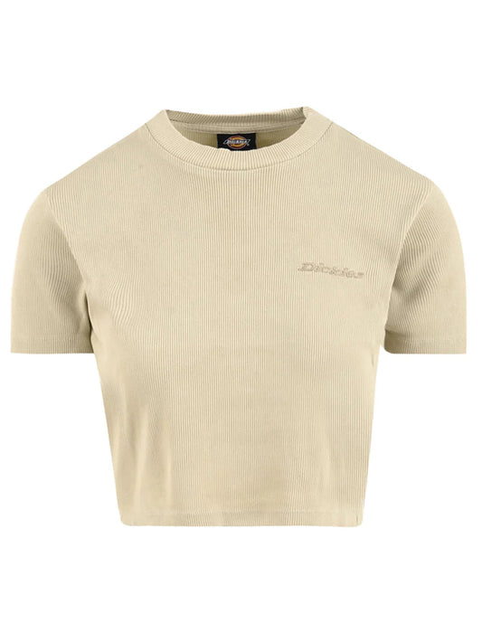 Dickies T-shirt a coste da donna Plentywood DK0A866FL441 beige