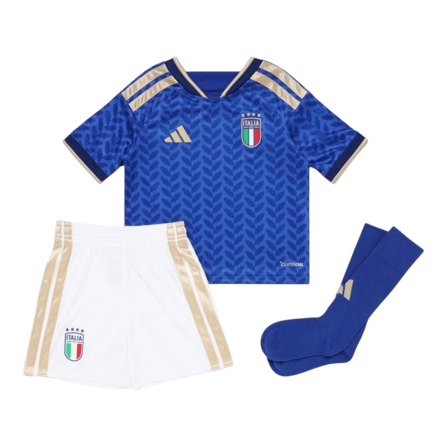 Adidas Italy FIGC Home Football Kit Junior JY7587 Blue
