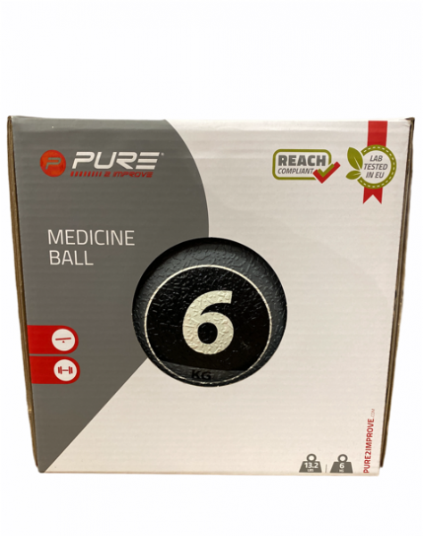 Pure 2Improve 6 Kg Grey-Black Medicine Ball P2I110040