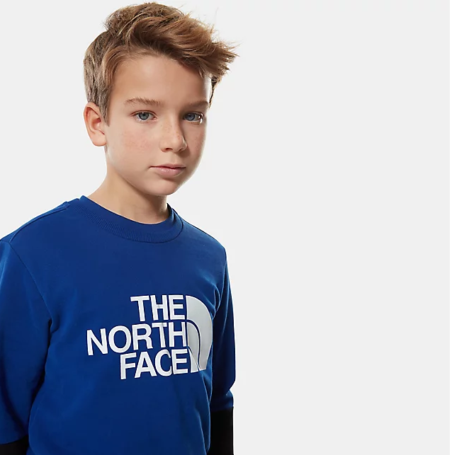 The North Face Drew Peak Light Crew boys' t-shirt NF0A492XVA61 blue