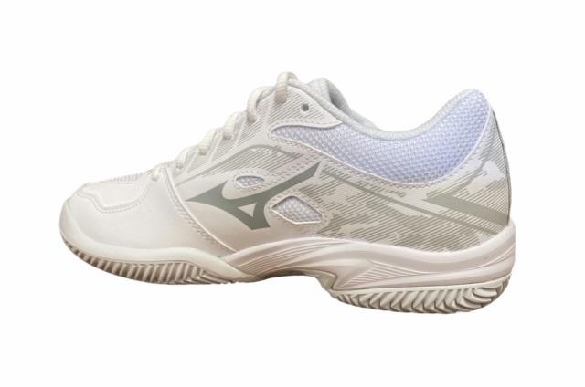 Mizuno Women's Break Shot 3 CC Tennis Shoe 61GC212603 white-grey
