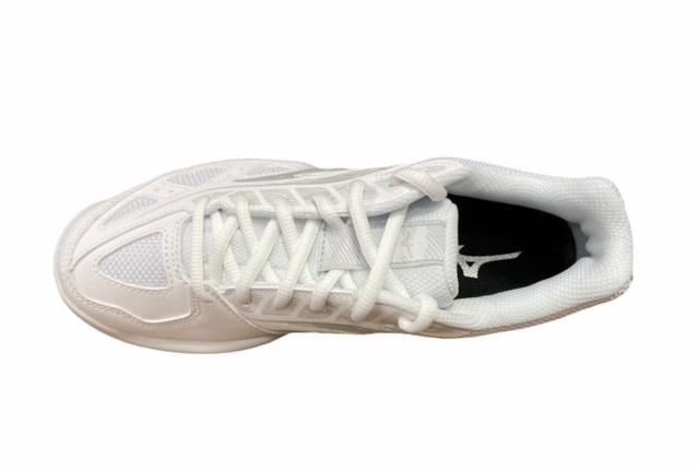 Mizuno Women's Break Shot 3 CC Tennis Shoe 61GC212603 white-grey