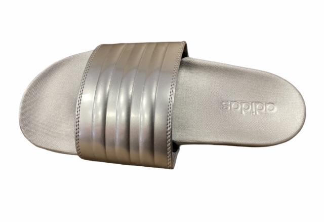 Adidas women's slides for pool or beach Adilette Comfort FW7683 silver
