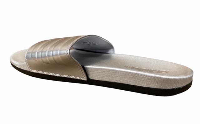 Adidas women's slides for pool or beach Adilette Comfort FW7683 silver