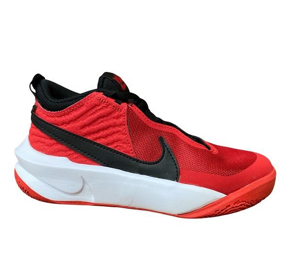 Nike Boy's Team Hustle D 10 CW6735 600 Red-Black Basketball Shoe