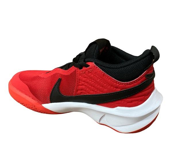 Nike Boy's Team Hustle D 10 CW6735 600 Red-Black Basketball Shoe
