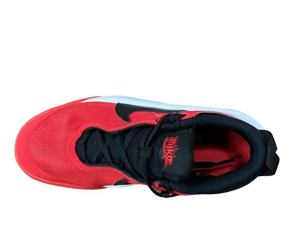 Nike Boy's Team Hustle D 10 CW6735 600 Red-Black Basketball Shoe