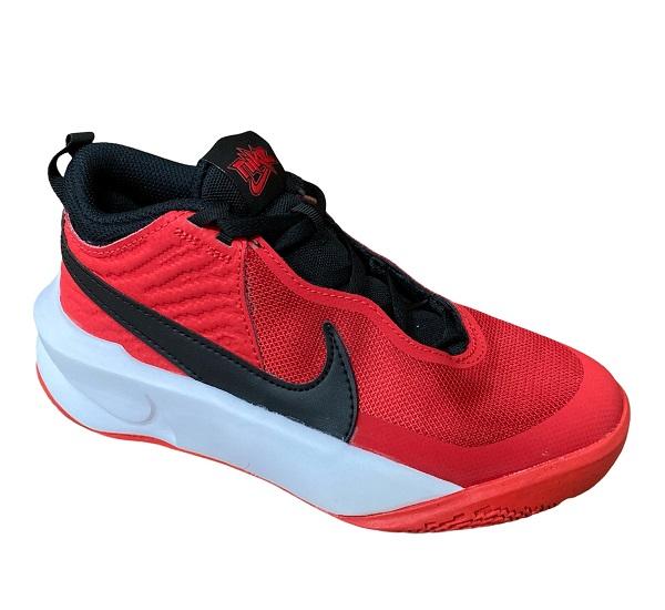 Nike Boy's Team Hustle D 10 CW6735 600 Red-Black Basketball Shoe