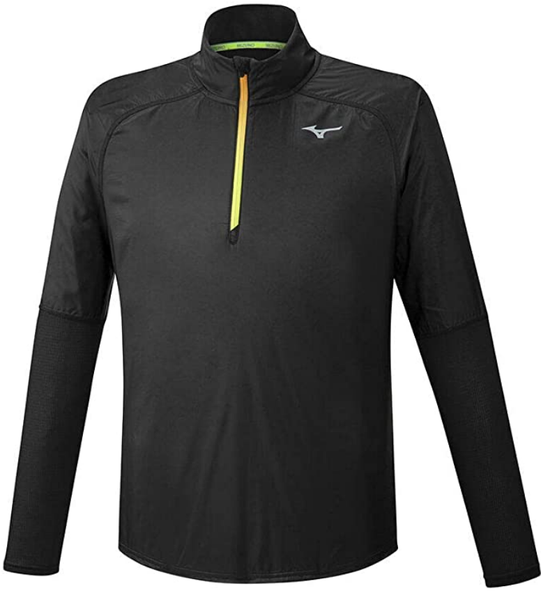 Mizuno Men's Active Aeroflow Half Zip Running Top J2GC0525 09 Black