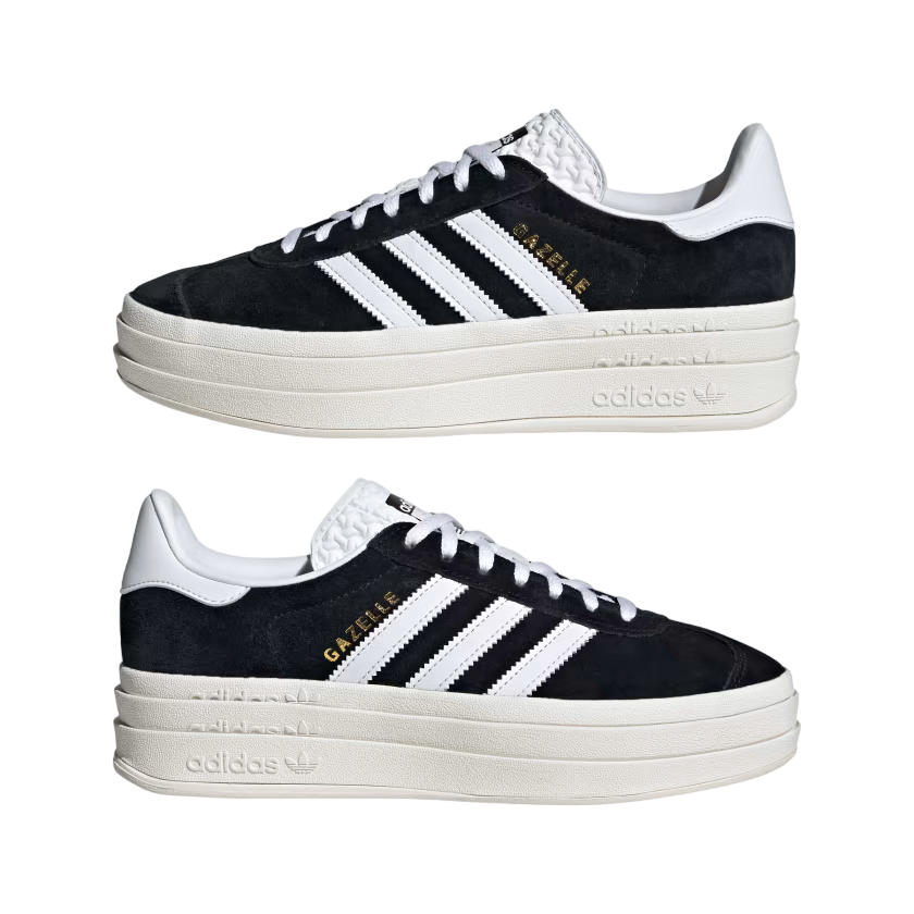 Adidas Originals Women's Gazelle Bold HQ6912 Black-White Sneakers
