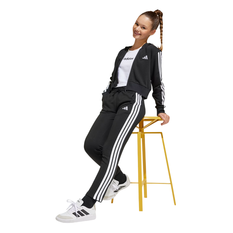Adidas Girls' Essentials Full-Zip Hoodie JJ0956 Black