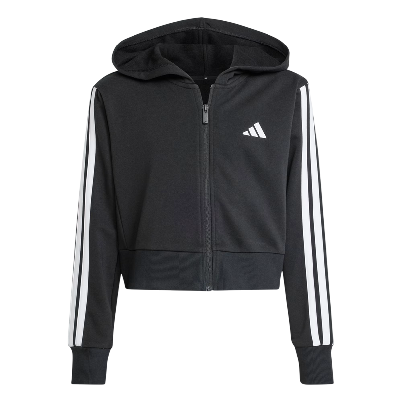 Adidas Girls' Essentials Full-Zip Hoodie JJ0956 Black
