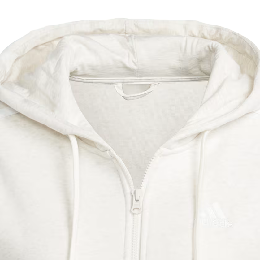 Adidas Women's 3-Stripes Full-Zip Hoodie IM0239 Off White