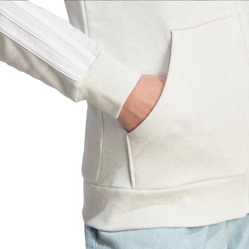 Adidas Women's 3-Stripes Full-Zip Hoodie IM0239 Off White