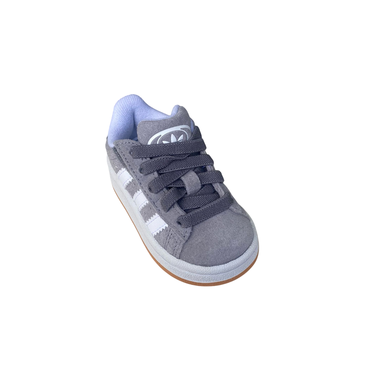 Adidas Originals Campus 00s JI4334 kids' sneakers with hook-and-loop and elastic laces, grey-white
